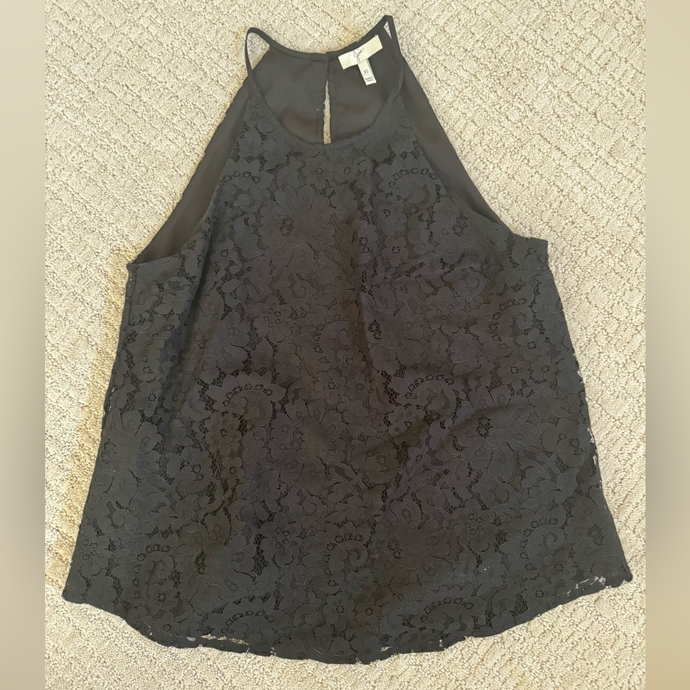 Joie Black Lace Halter Top